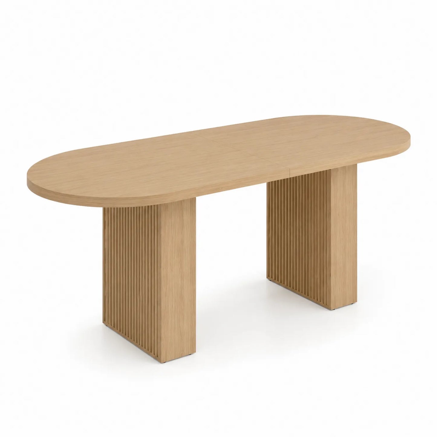 Table à manger en bois ovale 200x100x75 cm