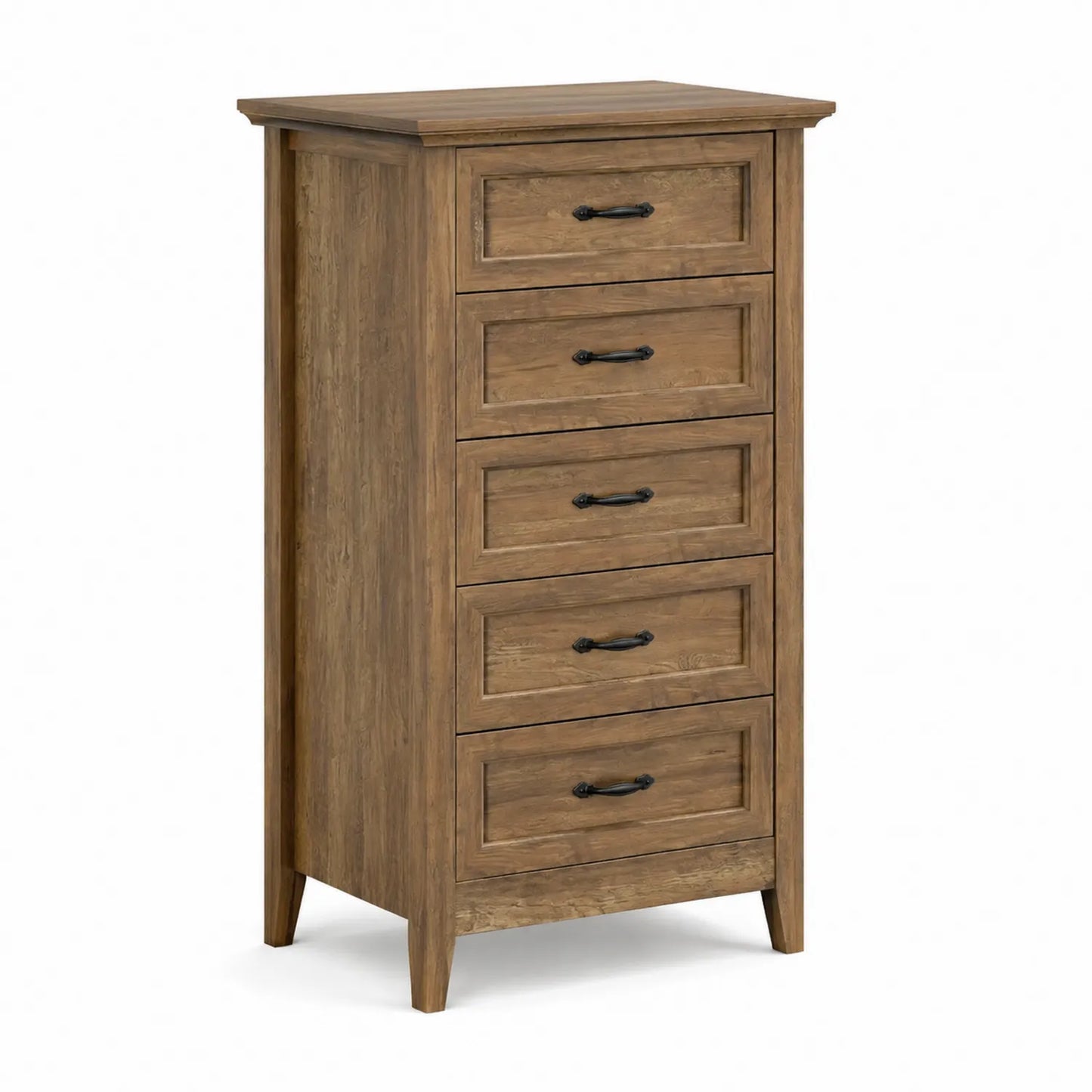 Commode à 5 tiroirs en bois de chêne