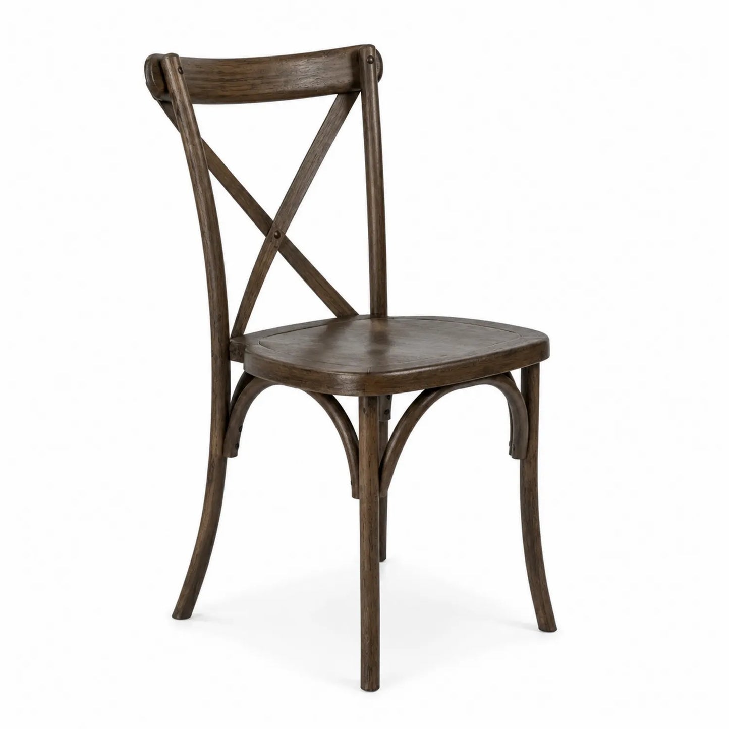 Chaise en bois avec dossier croisé