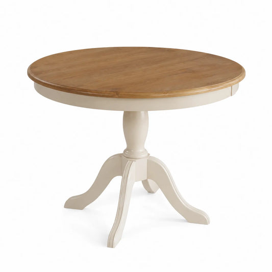 Table ronde en bois de chêne et pin 100 cm