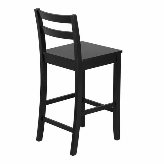 Chaise de bar en bois Noir 105 cm
