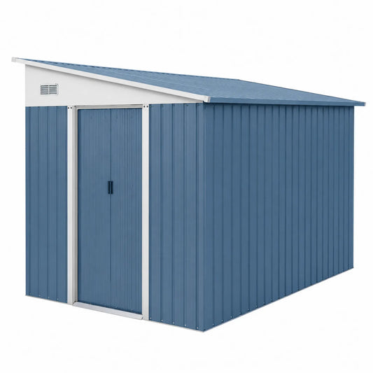 Abri de Jardin Métallique Bleu 300 x 200 x 210 cm